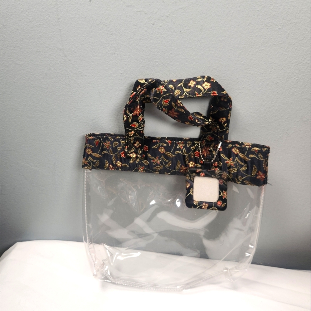 Target Exclusive Tote Bag Clear Vinyl  Floral Y2K Girls Print Purse, handbag